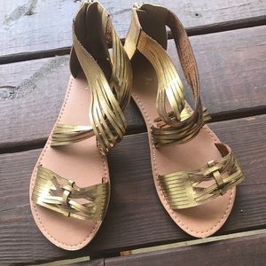 Gold Gladiator Sandals